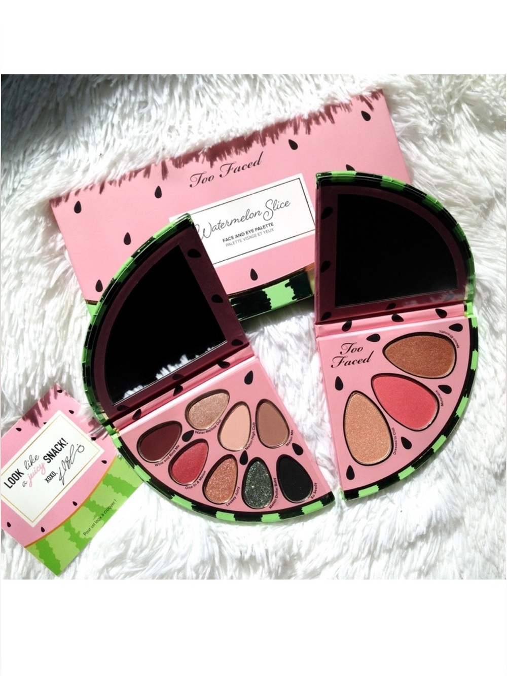 Too Faced Watermelon Slice Faced and Eye Palette - New in Box - 2 Palettes in 1